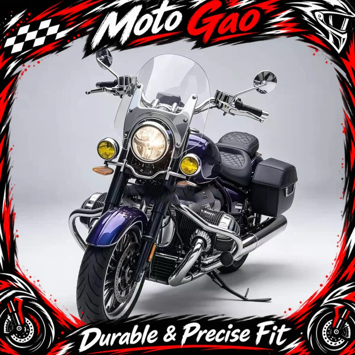 【Precise Fit】Motorcycle front windshield lens modification small windshield（No Bracket）Fit For BMW R18 R 18 Dreammaker