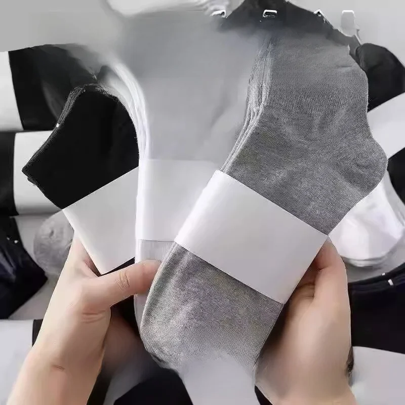 

Disposable Men's Socks Pure Color Breathable Short Tube Sports Summer Boat Socks Mid-Calf Long Socks for All Seasons