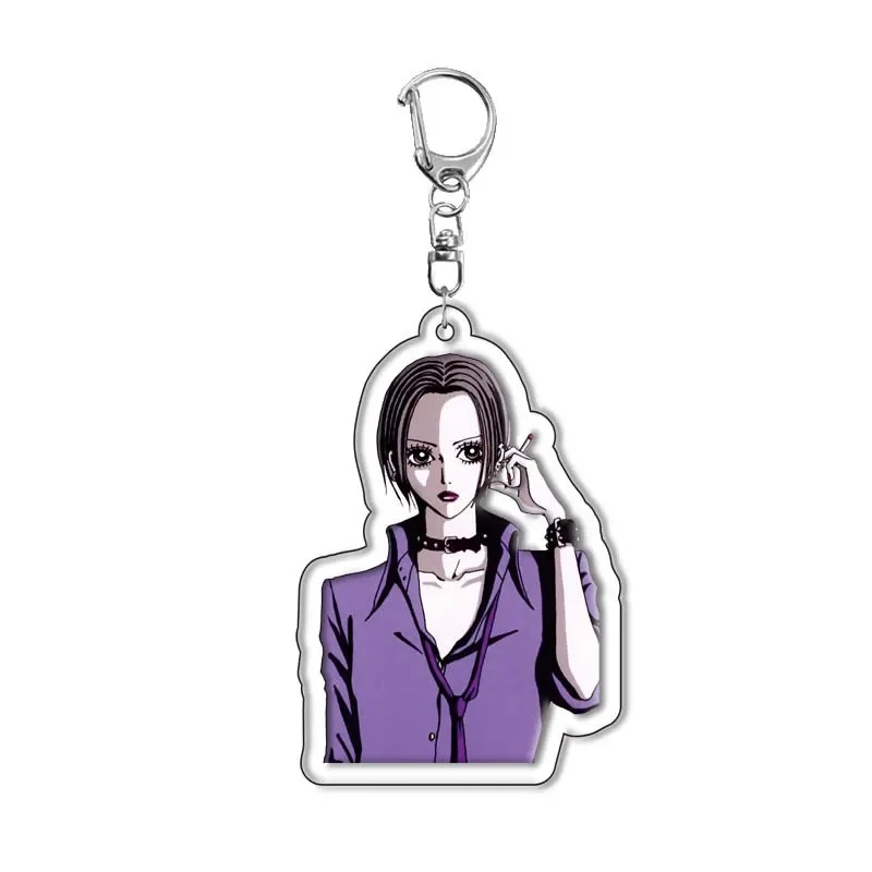 Anime NANA Manga Osaki Keychains Holder Cool Ai Yazawa Cartoon Figures Car Key Rings Cosplay Otaku Punk Pendant Key Jewelry Gift