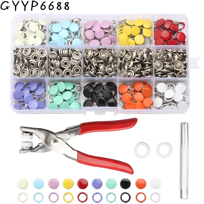 

1/3Sets Metal Snap Button Plier Tool Hand Pressure Studs For Bags Fasteners Kit Installing Clothes Sewing DIY Tool Accessories