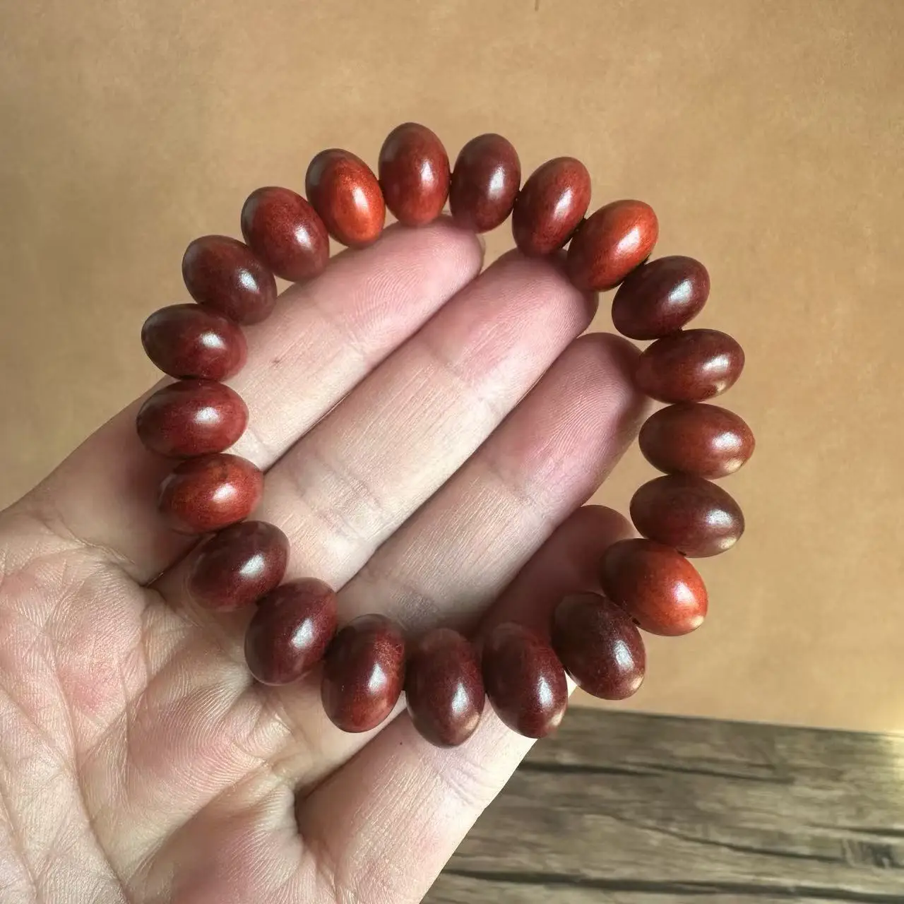 Natural blood dragon wood strings rosewood beads smooth grain high oil density comparable to sandalwood Xiaoye Zitan bracelet