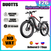 DUOTTS F26 Electric Bike 1500W Dual Motor 48V20AH Lithium Battery Aluminum Alloy Electric Bicycle 26*4.0-in Fat Tire Snow E-bike