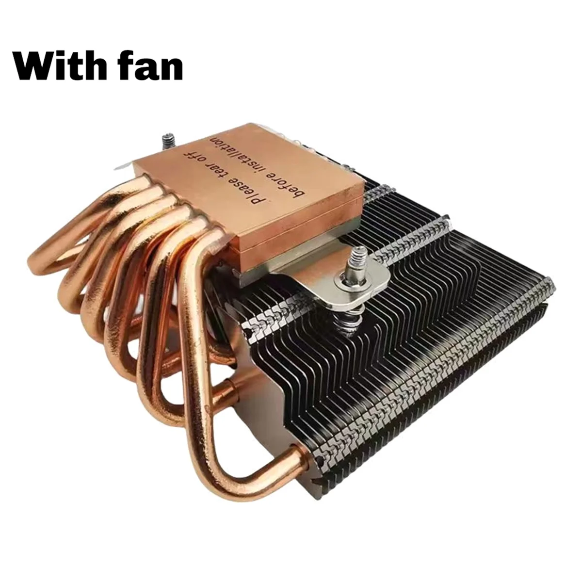 AB51 ZS10C-50 Thin CPU Cooler 50mm 10 Heat Pipes ITX Down Pressure Radiator 200W for LGA 115X 1700 with Fan