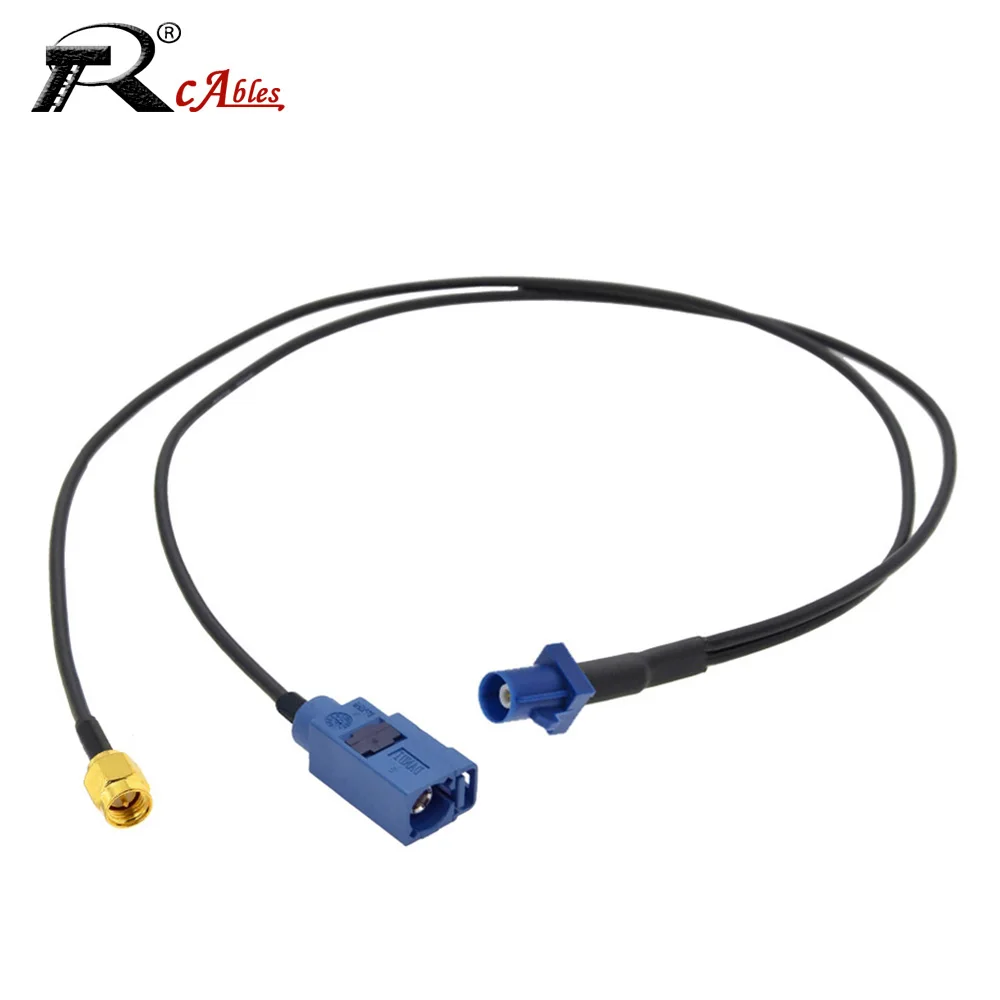 

Fakra C Male to 1xFakra C Female Right Angle 1X SMA Male 90 Degree YType Splitter Navigation GPS Antenna Extension RG174 Cable