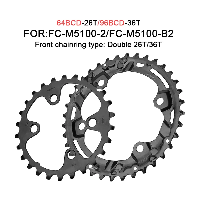 Walgun 96BCD Round MTB Bicycle Chainring 64/96BCD 26/36T 32/34/36T For M7000 M8000 M4100 M5100/MT510 Bike Crank Crown Chainring