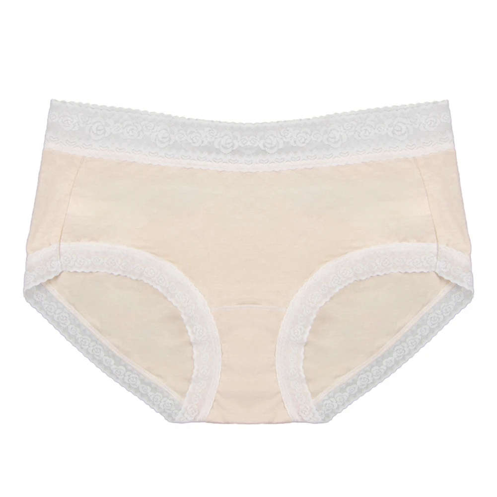 Women's Solid Color Casual Lace High Elastic Quick-Drying Breathable Briefs
