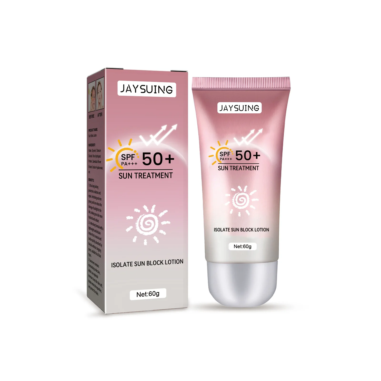 SPF 50 Whit-ening Sun Cream Preventing Sunburn Anti-agin-g Oil Control Moisturizing Sunblock UV Protective Isolation Sunscreen