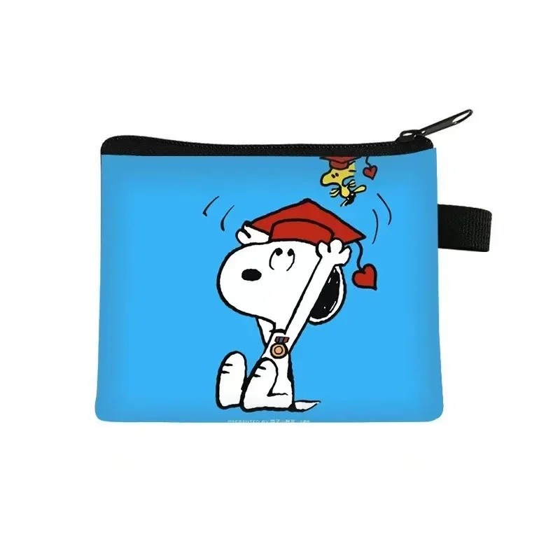 Kawaii Snoopy Canvas Coin Purse Fashion Women Wallet Lady Girls Earphone Coin Key Money Storage Bag Cartoon Zipper Pouch Gifts