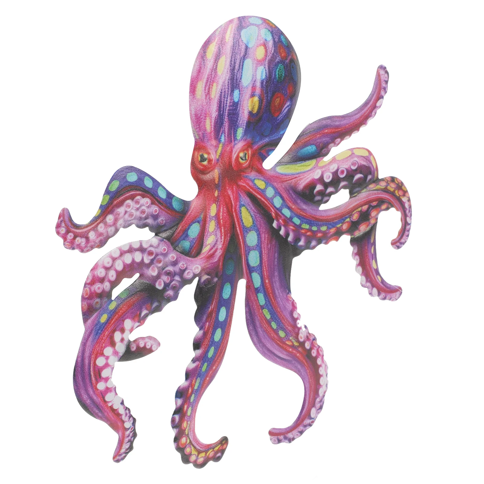 Octopus Hanging Sculpture Pool Garden Decoration Wall Outdoor Ocean Animal Purple