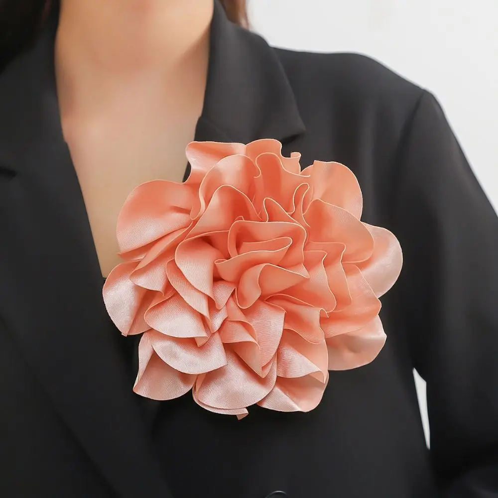 Versatile 20CM Brooch Large Flower French Badge Satin Ornamental Pin French Satin Lapel Pin