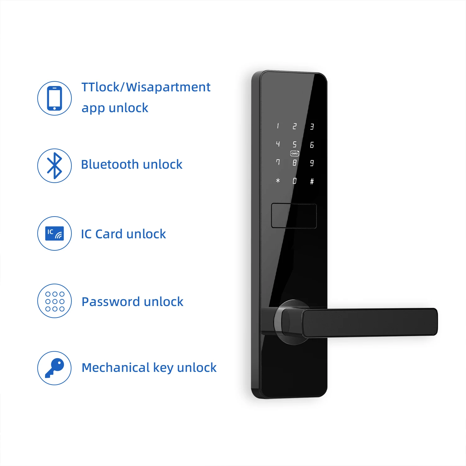 Bluelock TTLock APP Control Hotel Management Aluminum Alloy Digital Lock Keyless Entry Grade C Cylinder 2 Years Warranty OEM