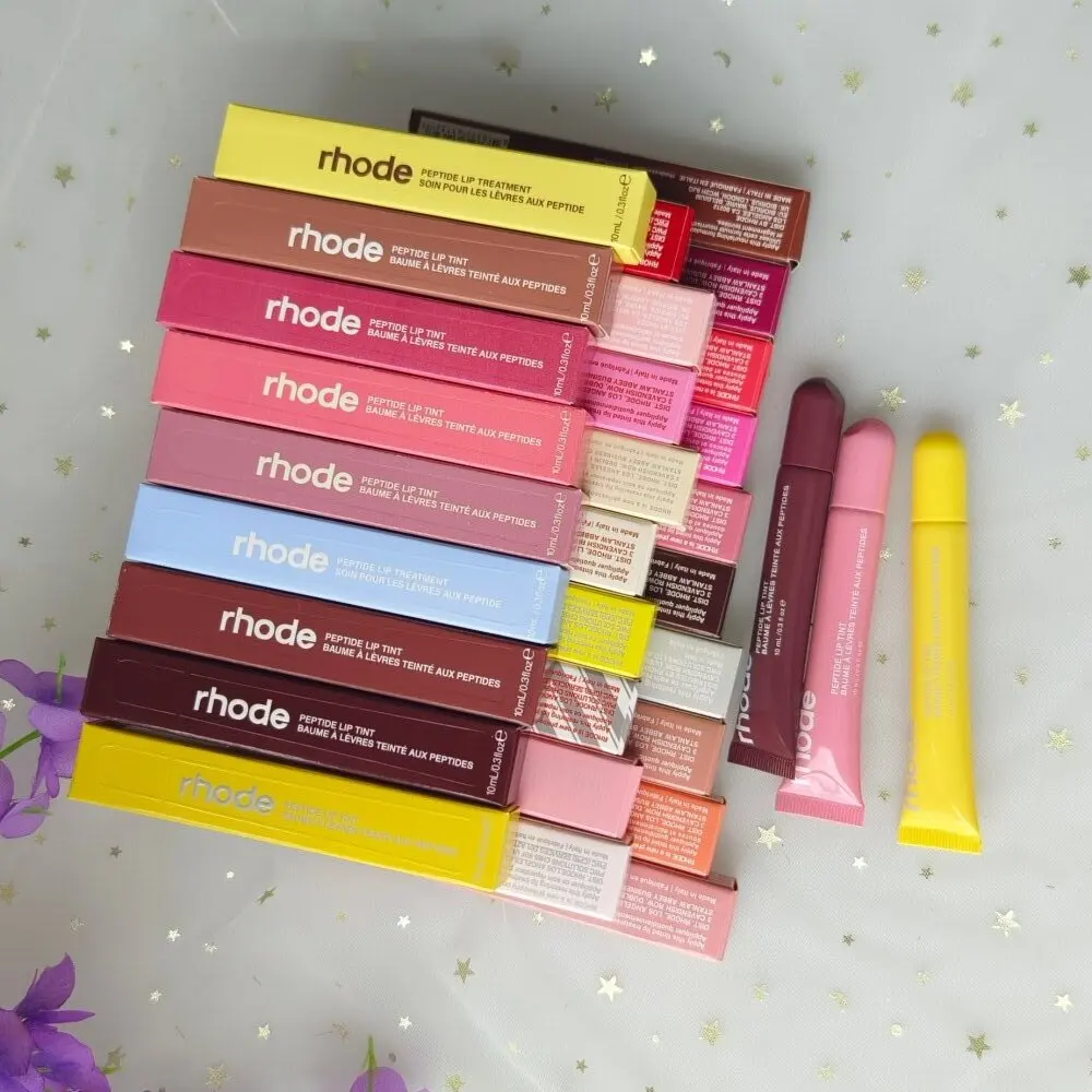 New Rhode Mulit Color Lip Gloss Colada Honey Mango Macadamia Butter Non-Fading Waterproof Moisturizing Shimmer Makeup Lip Stick