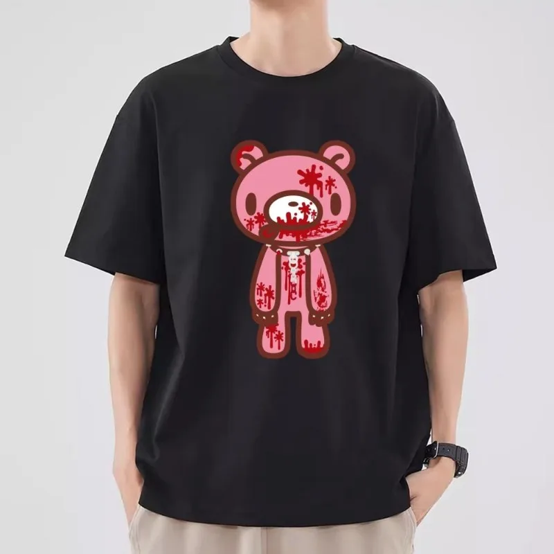 Cartoon G-Gloomy-Bear T Shirt Men Couple Combination Clothes Short Sleeve Collar Fashion T-shirt Women Cotton