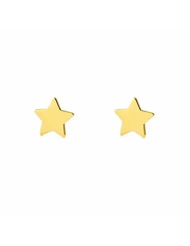 Earrings women/girl gold 9k star