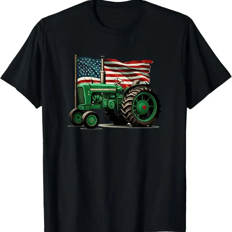 

Agriculture Farm Tractor Usa Flag American T Shirt