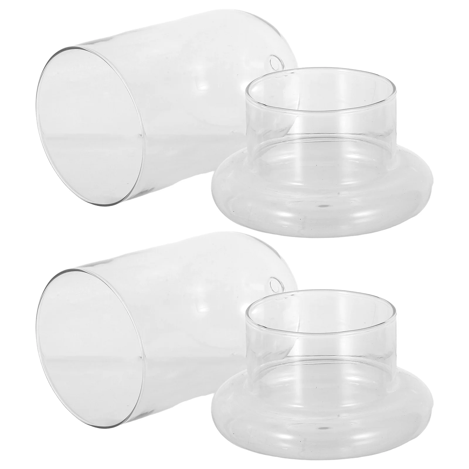 

2Pcs Micro Landscape Ecological Glass Bottles Durable Borosilicate Terrarium Jars Bedroom Office Decor Micro Landscape Bottle