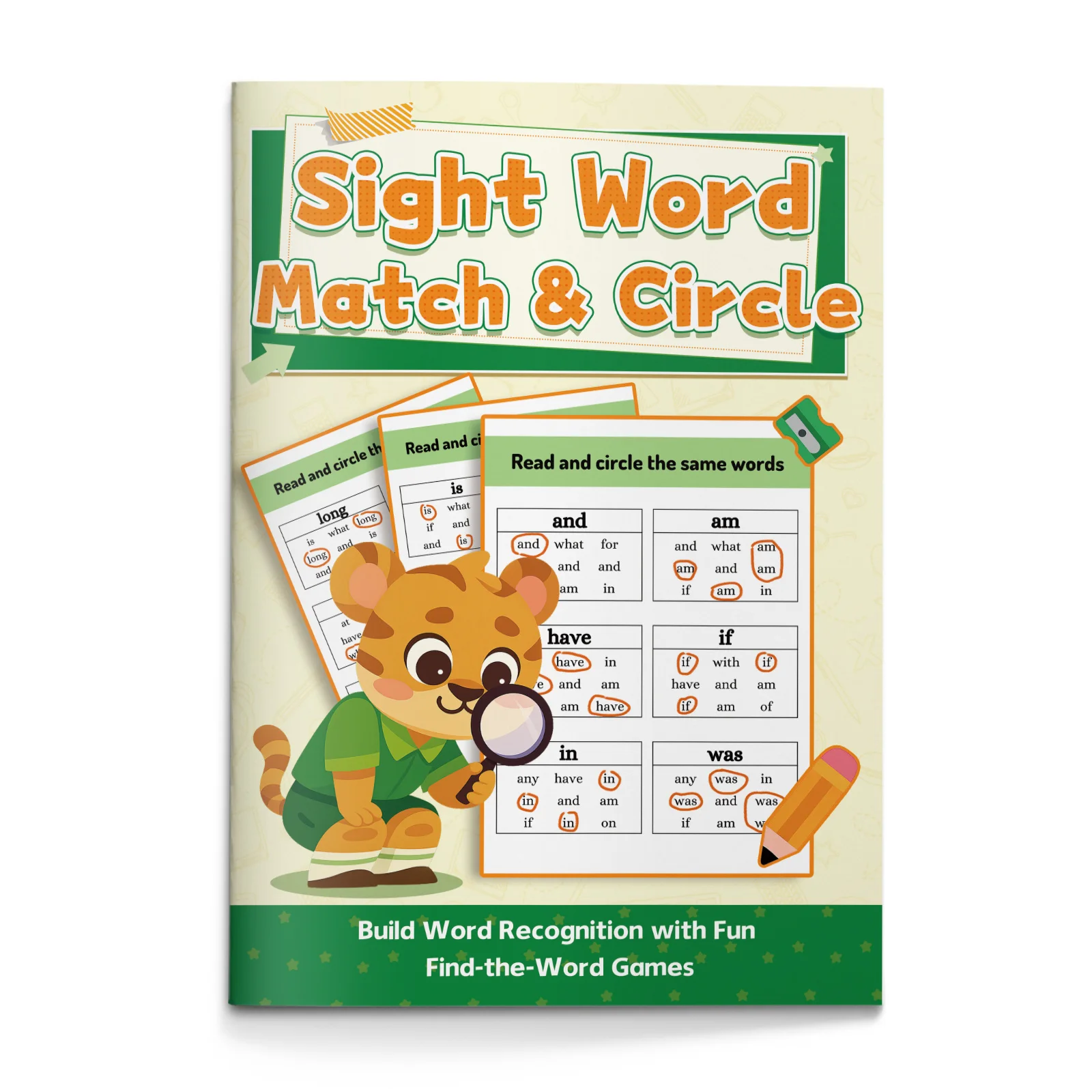 Sight Words Practice Workbook for Kids, Read and Circle the Same Words to Master High-Frequency Vocabulary