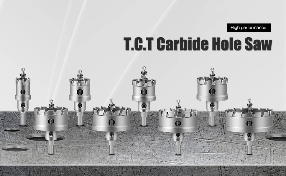 1 Pc 5A Carbide Tip TCT Drill Bit Hole Saw 12-150mm Drill Bit Set Hole Saw Cutter For Stainless Steel Metal Alloy Drilling