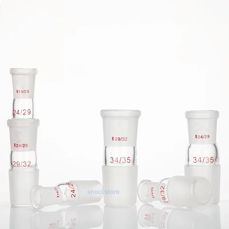 14/23 19/26 24/29 29/32 Female to 19/24/29/34/40/50mm Male Glass Joint Glass Reducing Transfer Adapter Glassware Laborotary
