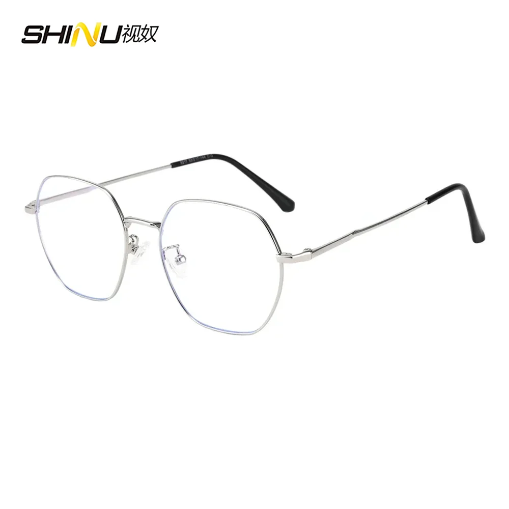 Anti Blue Ray Progressive Multifokale Brillengestell Unisex Schutz Gaming Brille Metall Vintage Brillengestelle Myopie Linsen