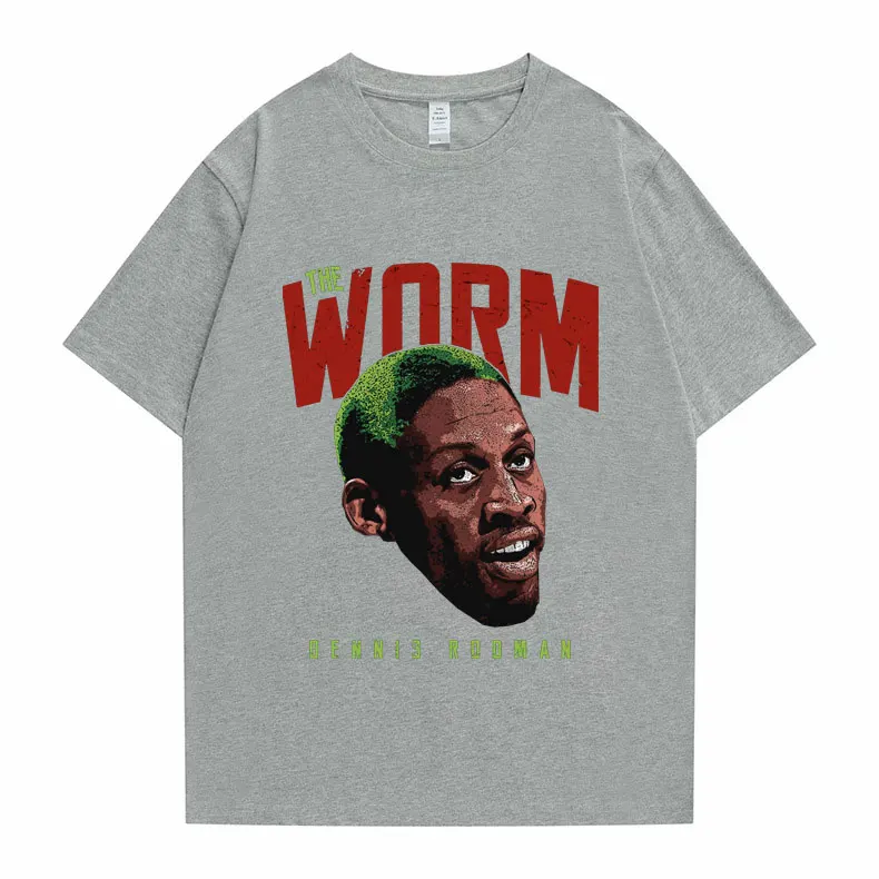 Hot New The Worm Dennis Rodman Graphic Tees Men Women Hip Hop Tshirt Boys Basketball T-shirt Male Loose T Shirts Man Streetwear