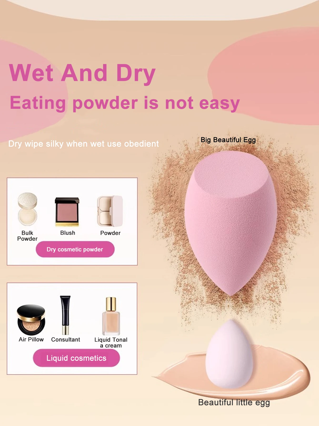 Gąbki do makijażu, miękkie i niechłonące, do stosowania na sucho i na mokro, mini blender do podkładu w płynie i pudrze, 14 sztuk/puszka