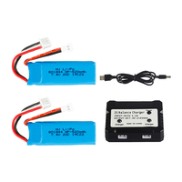 1/2pcs 7.4V 520mAh Lipo Battery With Charger For XKA600 RC Airplane Parts For WLtoys K969 K979 K989 K999 P929 P939 A202 RC Car