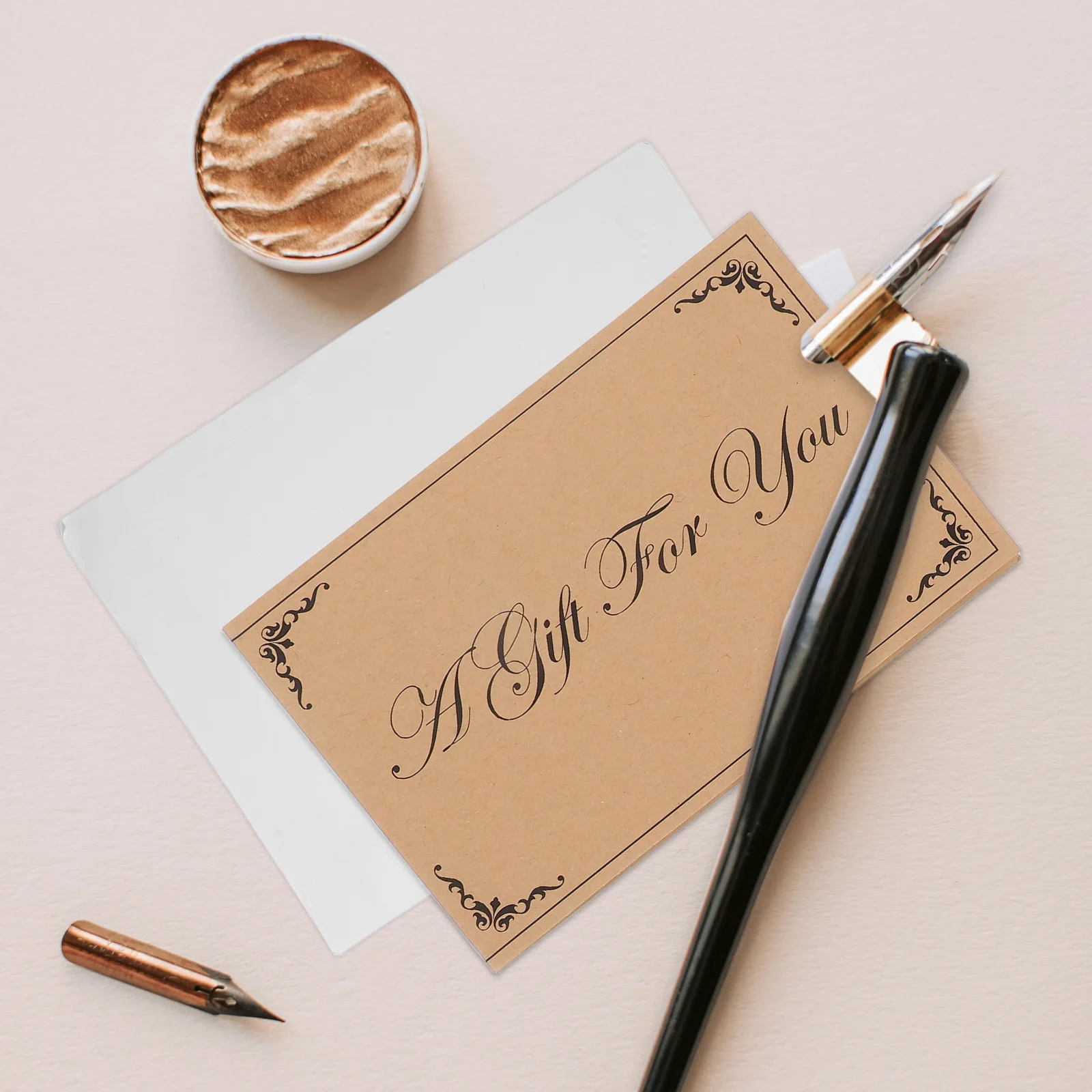 

25 set Blank Gift Certificates Kraft Paper Cards Certificate Templates For Birthday Wedding Christmas Spa Salon Restaurant