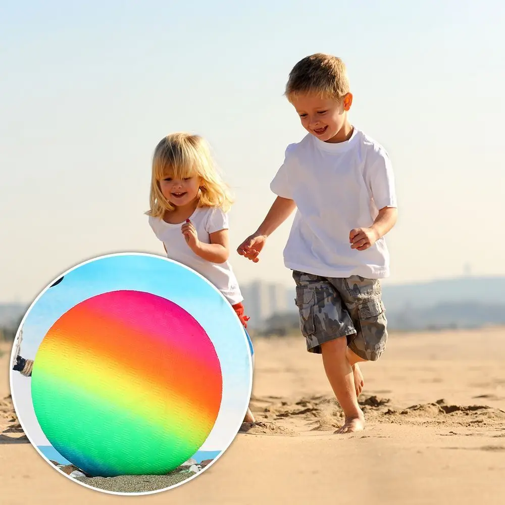 Party Decorations Swimming Pool Large Rainbow 9 Inch Dodgeball Inflatable Beach Ball Kickball