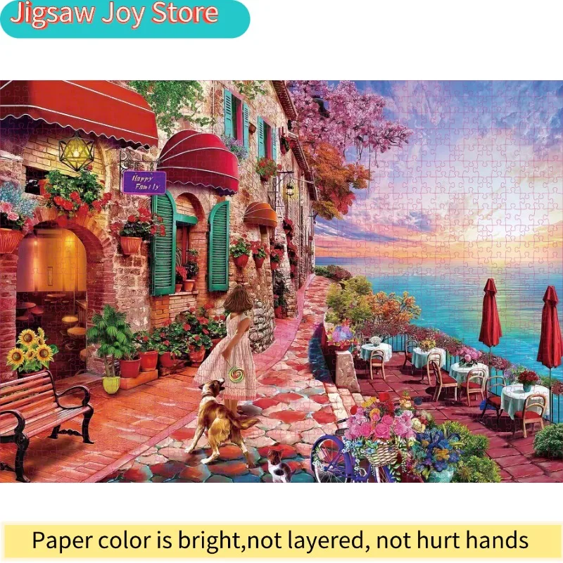 70*50cm Adult Puzzle 1000 Pieces Paper Jigsaw Puzzles The Morning Blossom Famous Painting Series Learning Education Craft Toys