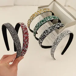 Fashion Women Shining Rhinestone Hairbands Luxury Full Crystal Headbands Girls Party Glitter Hair Hoops Personal Bezel Headwear