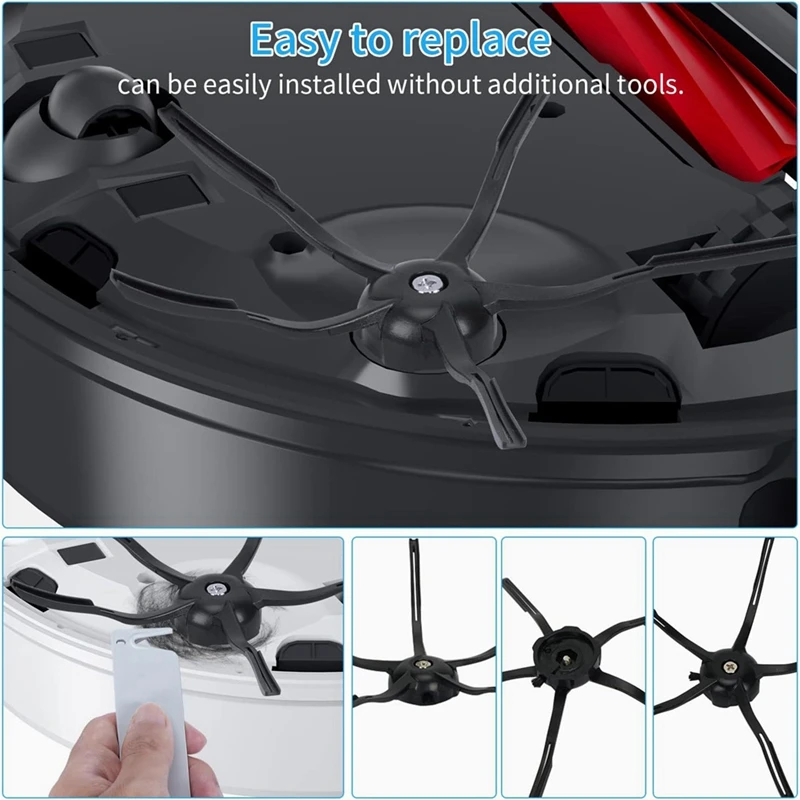 SANQ ل Roborock S7 S70 S7max T7S T7S Plus جهاز آلي لتنظيف الأتربة الملحقات فرشاة جانبية رئيسية فلتر Hepa ممسحة الوسادة قطع الغيار