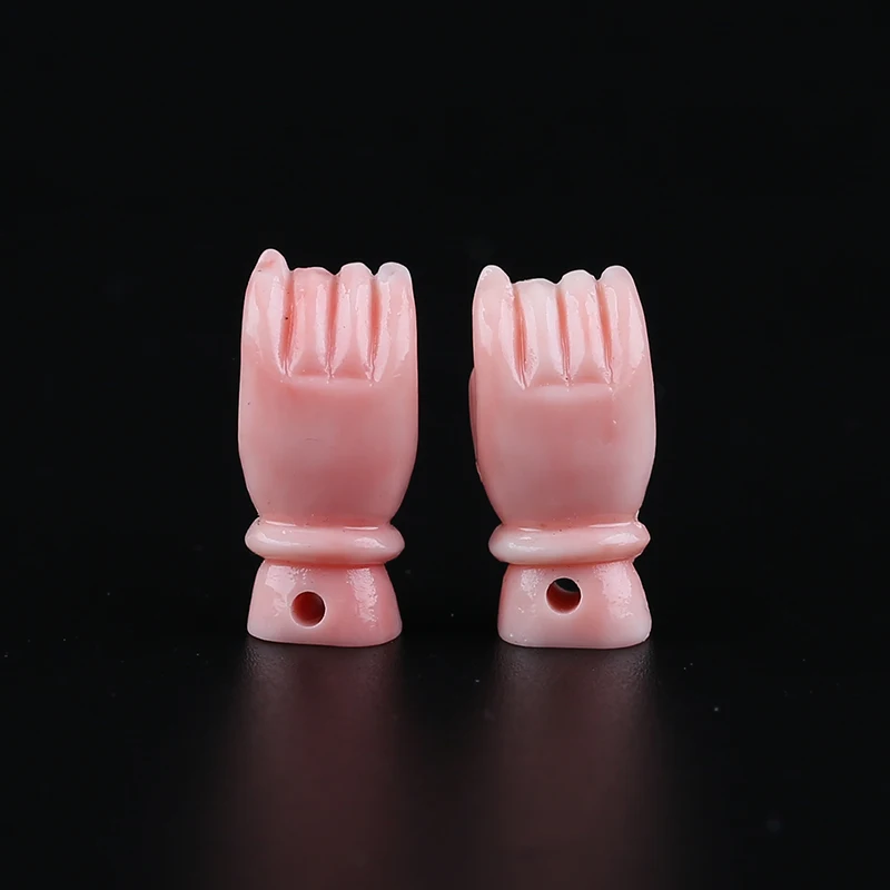 New Arrival Pink Conch Shell Carved Charms Hands And Feet Earrings Beads Jewelry Making DIY Handmade Craft 30x18x11mm 10.2g