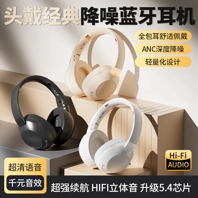 

ANC Wireless Headphone - 52dB Noise Canceling Hi-Res 3D Spatial Audio Earphone with LDAC Bluetooth Over Ear Headset Dual device