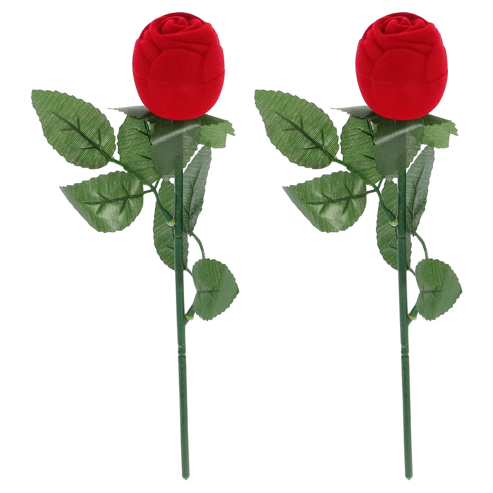 

2 шт., коробка для колец с розой, реалистичный дизайн с красными цветами для предложения, держатель для колец для помолвки, свадьбы, вечеринки, контейнер для ювелирных изделий