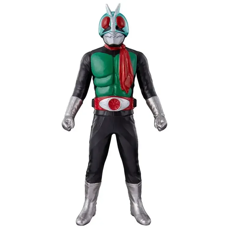 Bandai-figura de acción de Kamen Rider Kuuga, muñeco de goma suave doble, juguete Original de Anime, regalo de cumpleaños para niños y niñas