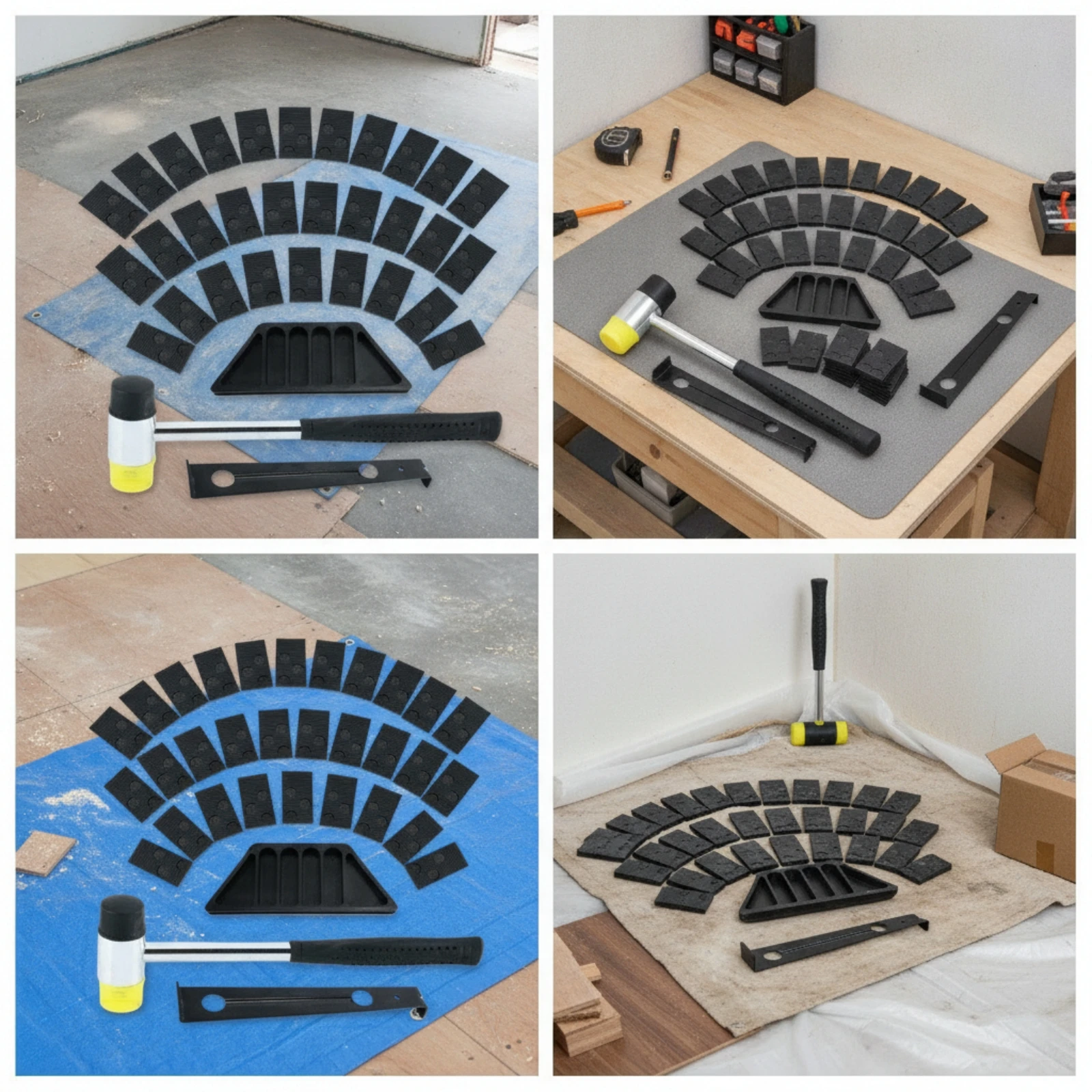 33 Pieces Wood Flooring Installation Kit Long-Lasting Flooring Installation Kit with Pull Bar Non-Slip Protective for DIYers