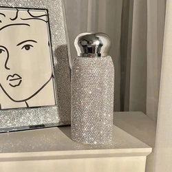 260ML Portable Bling Diamond Thermos Cup Rhinestone Water Bottle 304 Stainless Steel Vacuum Coffee Insulated Bottle Car Flasks