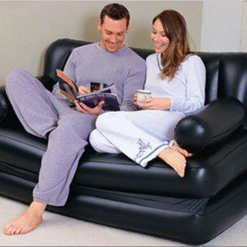 Multipurpose Inflatable Air Sofa Bed 5-in-1 Inflatable Sofa Bed Plush Inflatable Sofa Bed Double Bed Folding Sofa Double Chair