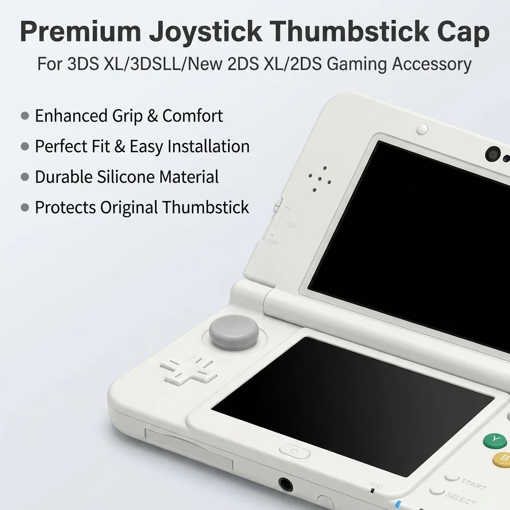 For 3DS Analog Joystick Circle Pad Caps 2Pcs, Replacement Thumbstick Mushroom Heads for Nintendo New 3DS XL 3DS LL 2DS view 4