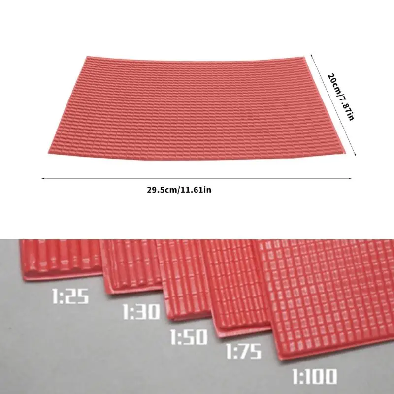 3 個のミニチュア屋根瓦シミュレーションテクスチャとモデル構築愛好家のための色クラフトモデルプロジェクトアクセサリー A2UB