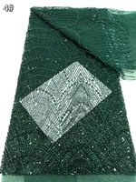 Telas africanas de encaje con lentejuelas francesas, encaje de tul de alta calidad, Material de vestido bordado con cuentas nigerianas para fiesta y boda, 2025