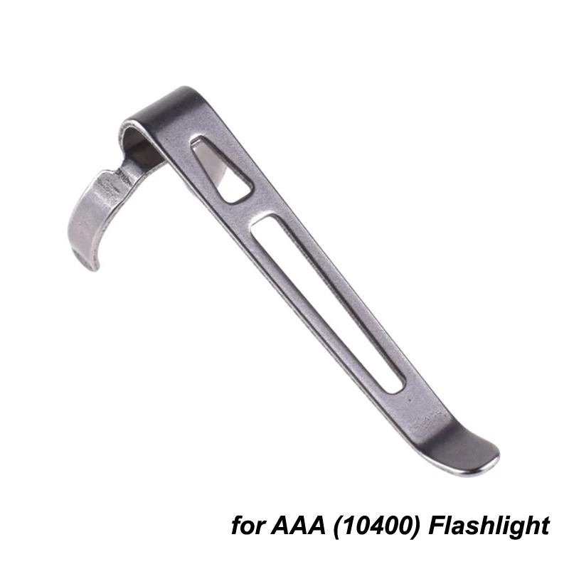 Stainless Steel AAA Flashlight Pocket Clip 35mm (L) x 10.8mm (D) Accessories