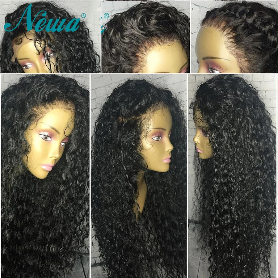 

Newa Hair Natural HD Lace Wigs Pre Plucked Glueless Ready Wear HD Lace Closure Wig Curly Natural Black Human Hair Real HD Wigs