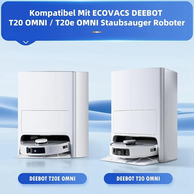 Accessory Set For Ecovacs Deebot T20 Omni / T20E Omni Vacuum Cleaner Robot Replacement Parts Main Side Brush Filter Mops