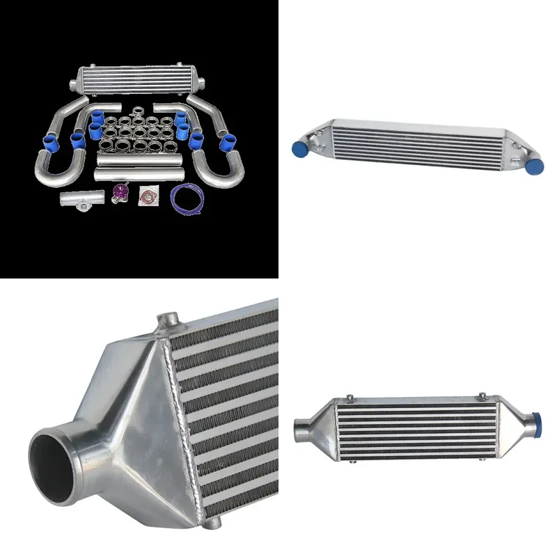 Universal 27.5 Inch Turbo Intercooler with 2.5 Inch Pipe and Exhaust Valve BOV