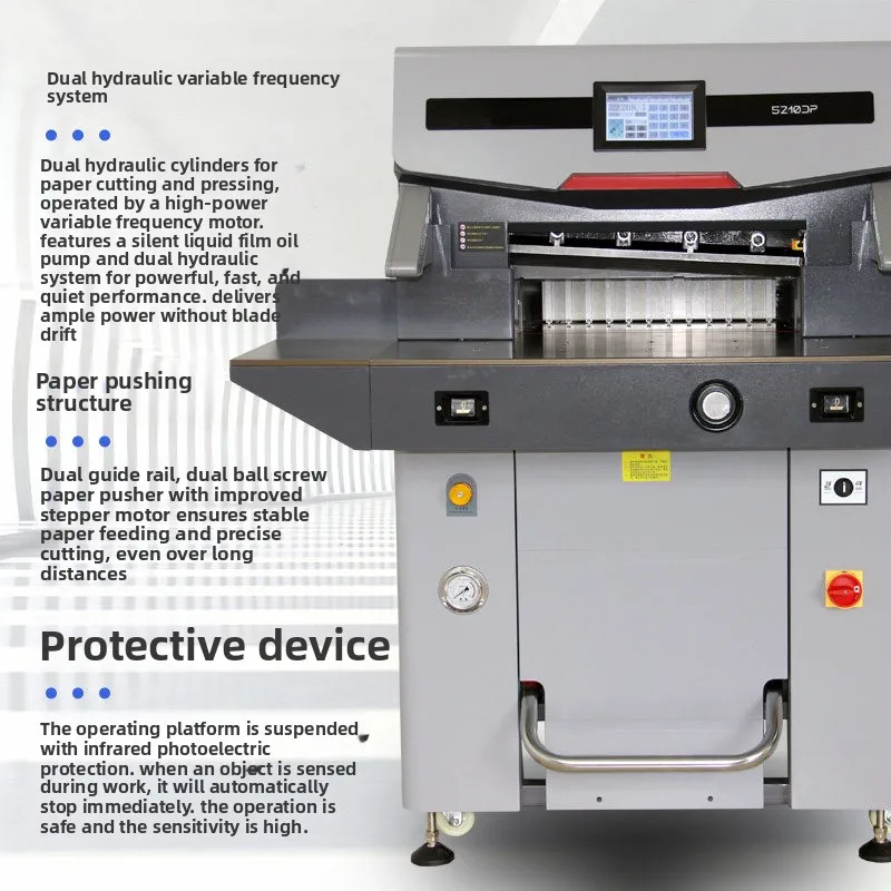 Fast Printing And Heavy-Duty Cutting 5210DP High-End Automatic Hydraulic Program-Controlled Variable Frequency Paper Cutter