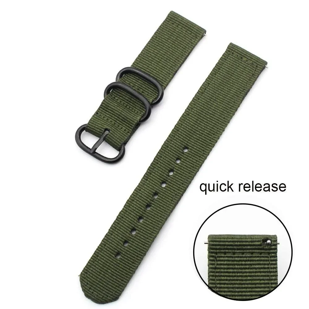 Sports Nylon Watch Bands 22mm 20mm Strap for Samsung Watch 6 5 4 3 Classic for Seiko Band for Role Universal Bracelet