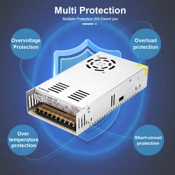 12V napájecí zdroj 1A 2A 3A 4A 5A 6A 8A 10A 15A 20A 30A 40A 50A 100A 125A Spínaný napájecí zdroj 12 V 220 V až 12 V AC-DC SMPS 8 nejlepší prodej Napájecí zdroj 12V 40A - №5