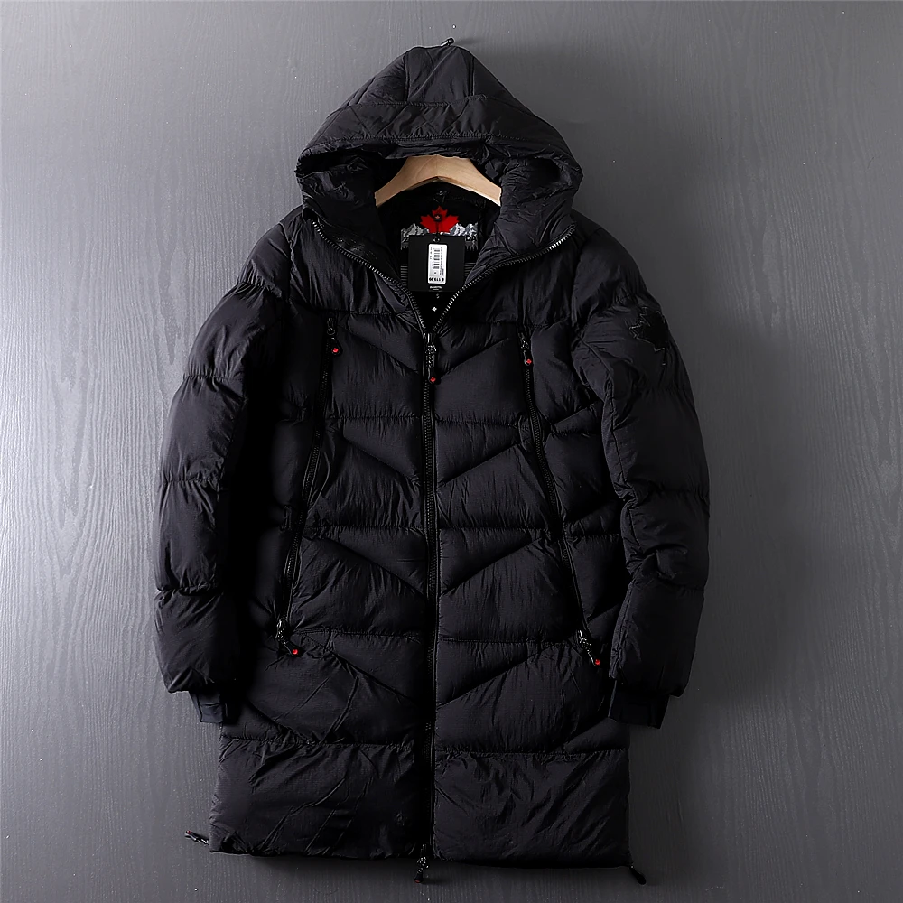 

Thiened P Хлопковое мужское уличное ветрозащитное теплое хлопковое пальто Jaet Faionable Urban Sle Long Sve с капюшоном средней длины